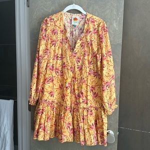 Farm Rio Yellow long sleeve dress